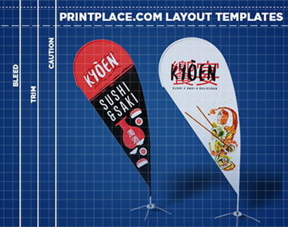 Teardrop Flag Layout Templates